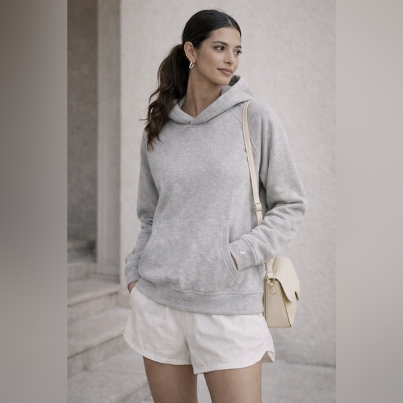 lululemon athletica Tops - Lululemon Gray Hoodie Medium Pullover Sweatshirt Relaxed Fit Athleisure unisex